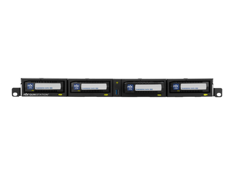 Tandberg : RDX QUIKSTATION 4 1U RACKMOUNT 4-DOCK 1GBE-ATTACHED DISK ARRAY (11.54kg)