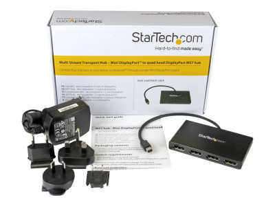 Startech : HUB MST MINI DISPLAYPORT 1.2 VERS 4X DISPLAYPORT