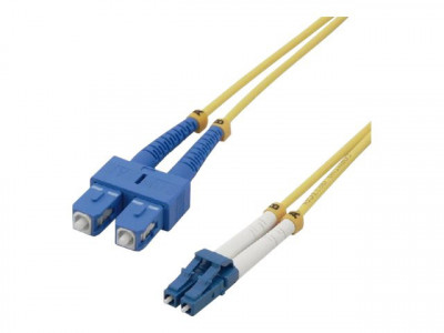 MCL Samar : JARRETIERE OPTIQUE OS2 DUPLEX MONOMODE 9/125 - SC / LC 2M