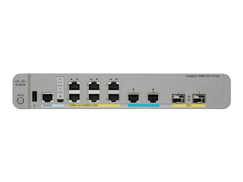 Cisco : CATALYST 3560-CX 2 X MGIG 6 X 1G POE IP BASE