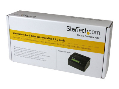 Startech : STATION D ACCUEIL et EFFACEUR USB 3.0 pour HDD / SDD SATA