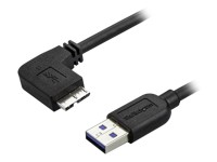 Startech : CABLE USB 3.0 SLIM A VERS MICRO B A ANGLE GAUCHE de 1 M - 5 GB/S