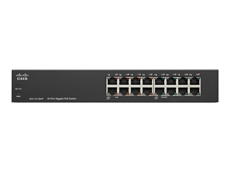 Cisco : SG110-16HP 16-PORT POE GIGABIT SWITCH