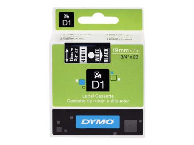 Dymo : 19X7-TAPE WHITE/BLACK .