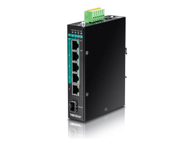 TrendNet : 5PORT HARDENED INDUSTRIL SWITCH GIGABIT POE+ DIN-RAIL