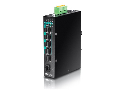 TrendNet : 5PORT HARDENED INDUSTRIL SWITCH GIGABIT POE+ DIN-RAIL