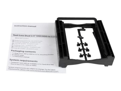 Startech : SUPPORT de MONTAGE 2X HDD / SSD de 2 5 DANS BAIE 3 5
