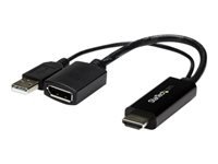 Bluecharge Direct Display Port vers HDMI Câble Mâle vers M Plug Moniteur PC Portable Adaptateur TV Plomb 2 m Noir 