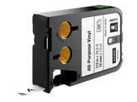 Dymo : DYMo XTL 1/2IN 12 MM ALLPURPOSE VINYL B ON W