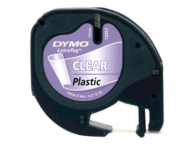 Dymo : LETRATAG tape PLAST.CLEAR W.EU