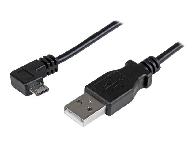 Startech : CABLE de CHARGE et SYNC MICRO USB A ANGLE DROIT de 1 M - M/M