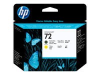 HP HP 72 MATTE Noir et Jaune tête impression