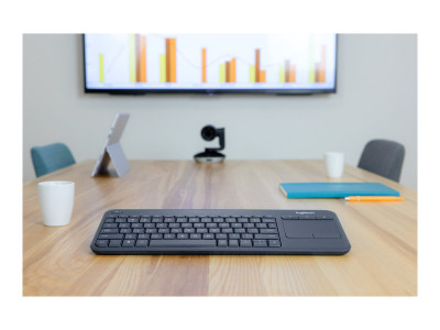 Logitech : WIRELESS TOUCH KEYBOARD K400 PLUS - DARK - FRA fr
