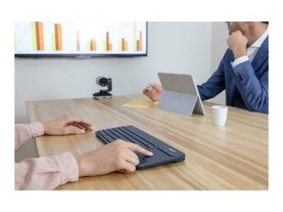 Logitech : WIRELESS TOUCH KEYBOARD K400 PLUS - DARK - FRA fr