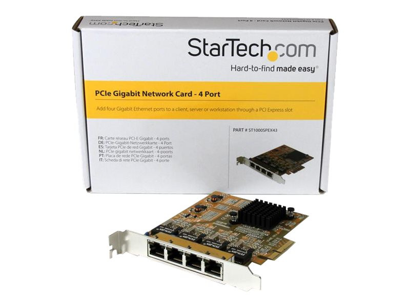 Startech : CARTE RESEAU PCI EXPRESS A 4 PORTS GIGABIT ETHERNET