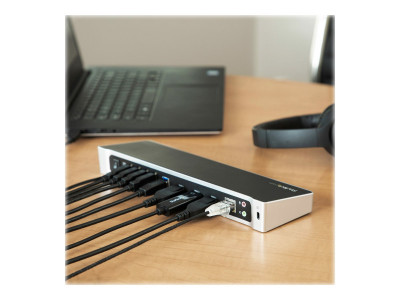 Startech : STATION D ACCUEIL USB 3.0 TRIPLE VIDEO PC PORTABLE - 4K