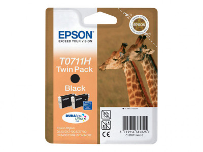 Epson : Double pack Girafe Encre DURABrite N (HC) (T0711H)