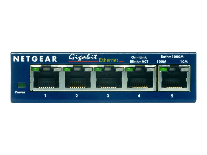 SWITCH RÉSEAU NETGEAR 5-PORT GIGABIT SWITCH HUB GS105