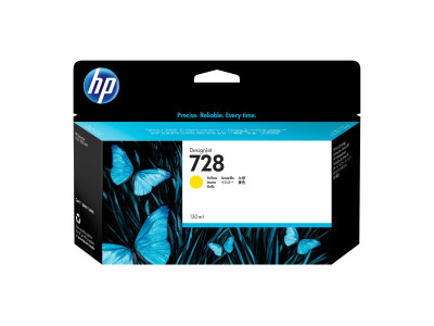 HP cartouche encre 728 Jaune 130ml