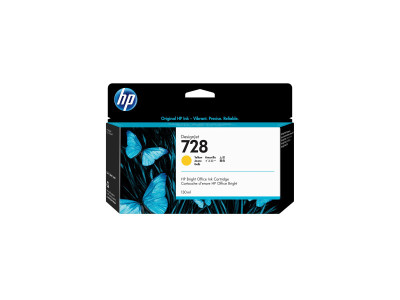 HP cartouche encre 728 Jaune 130ml