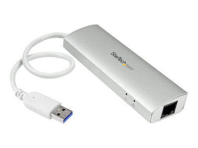 Startech : HUB USB 3.0 A 3 PORTS avec GIGABIT ETHERNET - ARGENT