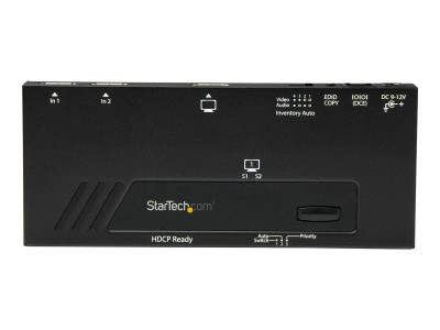 Startech : SWITCH VIDEO HDMI AUTOMATIQUE A 2 PORTS (2X1) - 4K