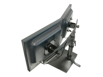 Ergotron : DOUBLE MONITOR HORZ STAND BLACK