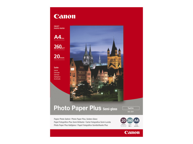 Canon Photo Paper Plus SG-201 Satin semi-brilant 101.6 x 152.4 mm 260 g/m² 50 feuilles