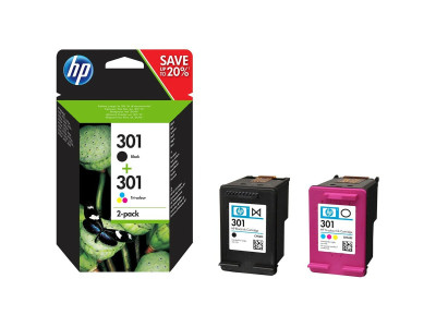 HP : Cartouche Encre NO 301 B/C/M/Y COMBO 2-pack