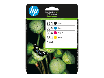 HP : Cartouche Encre NO 364 B/C/M/Y COMBO 4-pack BLISTER