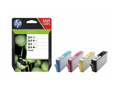 HP : Cartouche Encre NO 364 B/C/M/Y COMBO 4-pack BLISTER