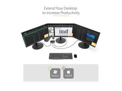 Startech : HUB MST DISPLAYPORT 1.2 VERS 3X HDMI