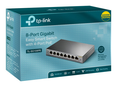 TP-Link : 8-PORT-GIGABIT EASYSMART SWITCH 8 RJ45 4 POE PORT