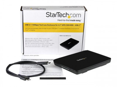 Startech : BOITIER USB 3.1 SANS OUTIL pour disque DUR SATA de 2 5 - USB-C