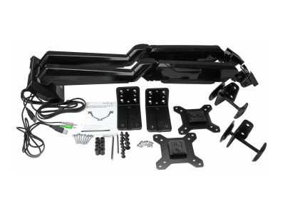 Startech : SUPPORT de BUREAU pour 2 ECRANS avec 2 PORTS USB et AUDIO (7.36kg)