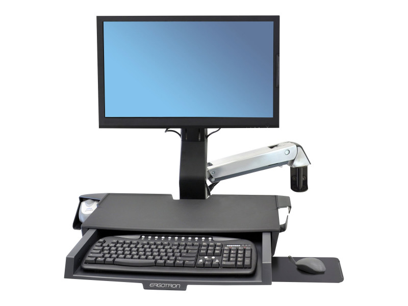 Ergotron : SV SIT STAND COMBO ARM WORKSURFACE POLISHED