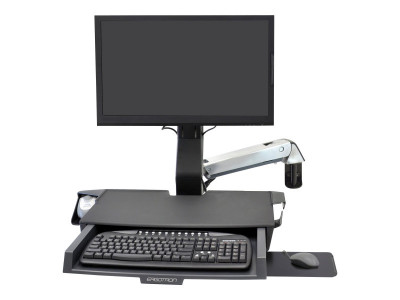 Ergotron : SV SIT STAND COMBO ARM WORKSURFACE POLISHED