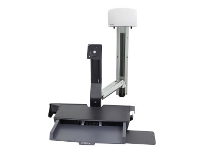 Ergotron : SV SIT STAND COMBO ARM WORKSURFACE POLISHED