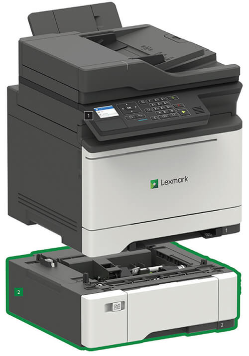 Lexmark 2425adw et ses options