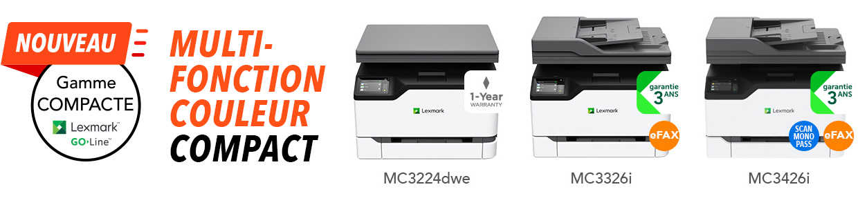 Lexmark MC3426adw Imprimante laser couleur multifonction compacte