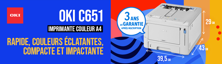C651 imprimante rapide, aux couleurs éclatantes, compacte et impactante