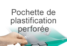 Pochette de plastification perforée - Film de plastification perforé